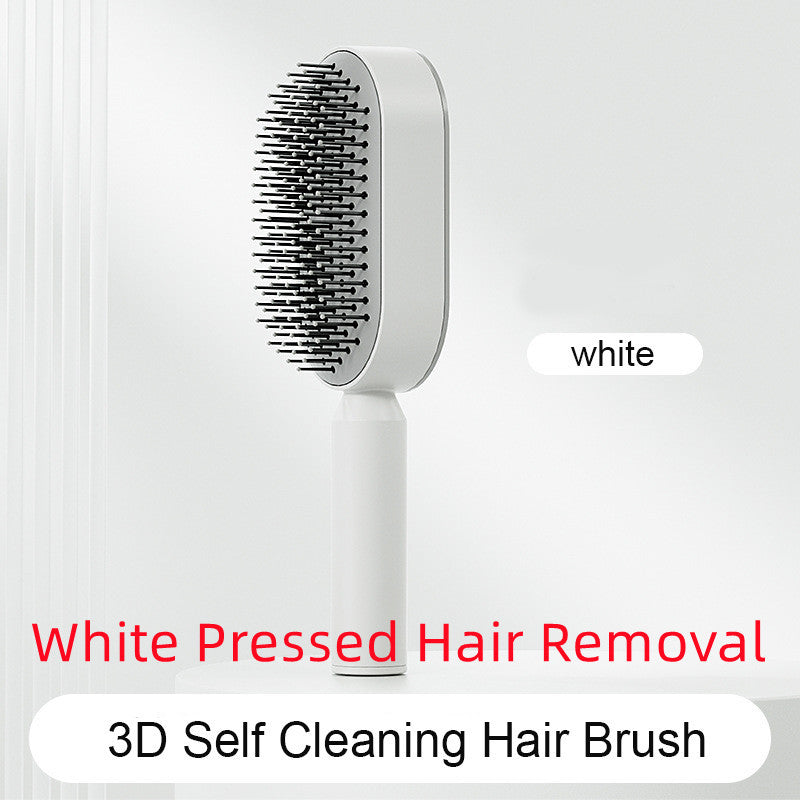 SilkGlide™ Smart Detangling Brush – One-Click Clean + Scalp Massage