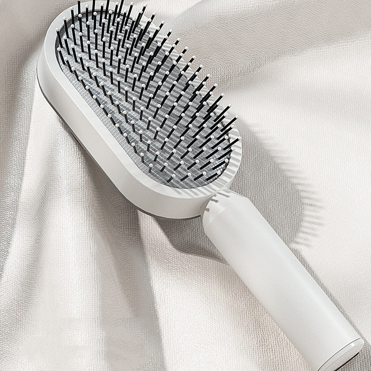 SilkGlide™ Smart Detangling Brush – One-Click Clean + Scalp Massage