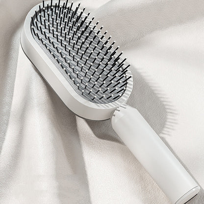 SilkGlide™ Smart Detangling Brush – One-Click Clean + Scalp Massage