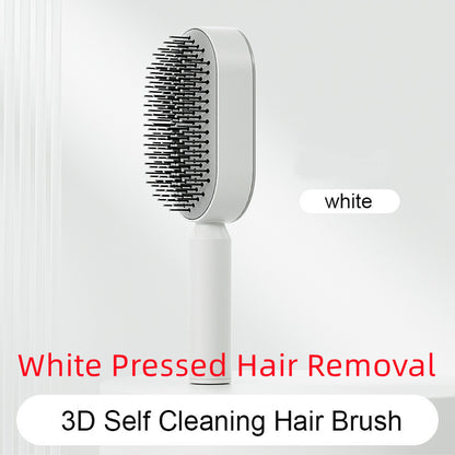 SilkGlide™ Smart Detangling Brush – One-Click Clean + Scalp Massage