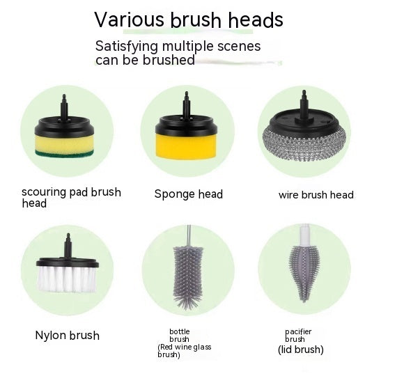 PowerScrub™ 6-in-1 Cordless Electric Scrubber – Deep Clean Without the Elbow Grease