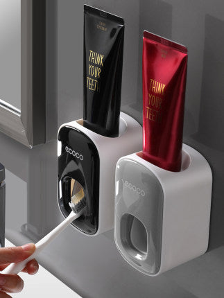 BrushMate™ – Wall-Mounted Toothpaste Dispenser & Organizer for a Clutter-Free Sink
