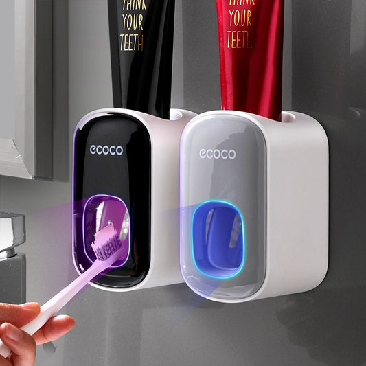 BrushMate™ – Wall-Mounted Toothpaste Dispenser & Organizer for a Clutter-Free Sink