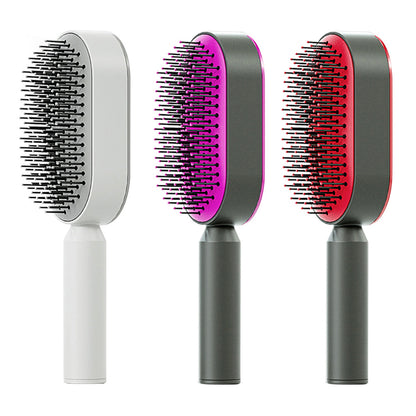 SilkGlide™ Smart Detangling Brush – One-Click Clean + Scalp Massage
