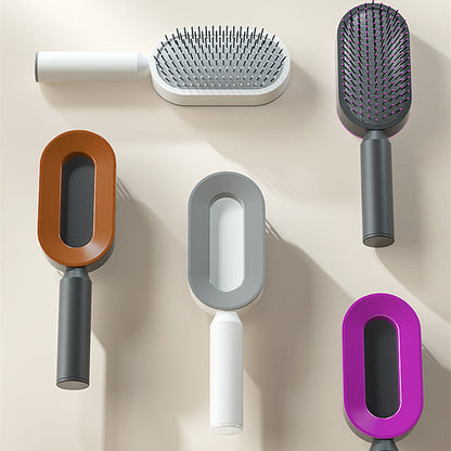 SilkGlide™ Smart Detangling Brush – One-Click Clean + Scalp Massage