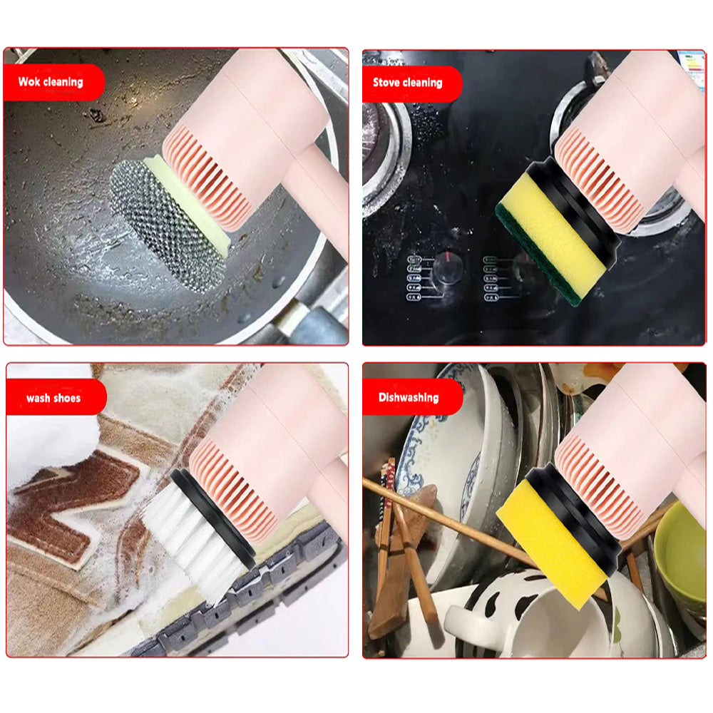 PowerScrub™ 6-in-1 Cordless Electric Scrubber – Deep Clean Without the Elbow Grease