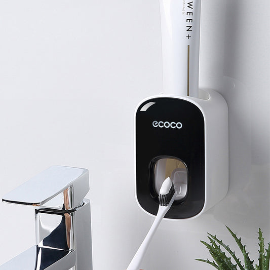 BrushMate™ – Wall-Mounted Toothpaste Dispenser & Organizer for a Clutter-Free Sink