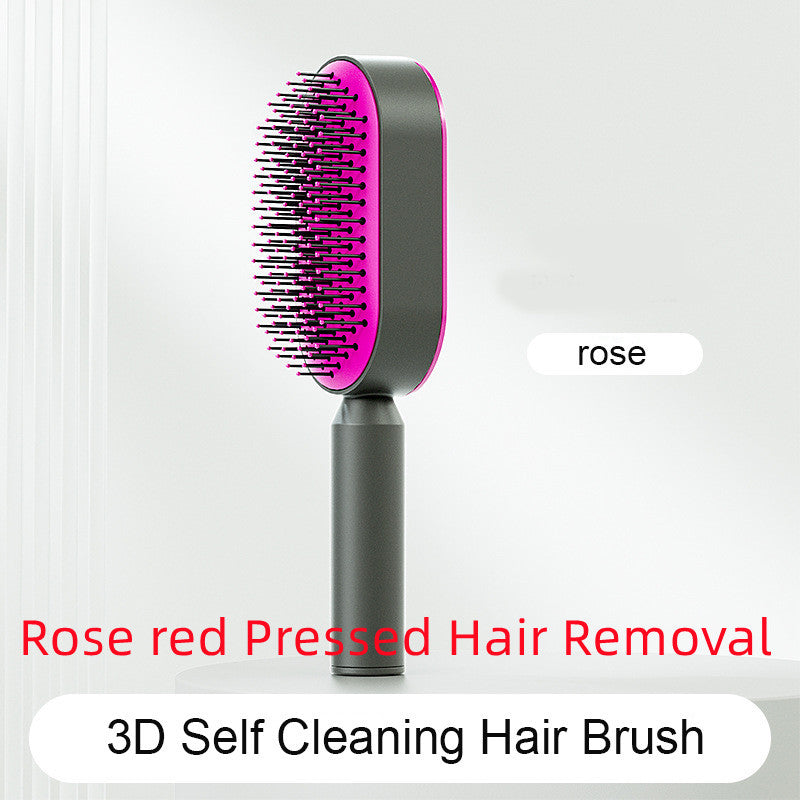 SilkGlide™ Smart Detangling Brush – One-Click Clean + Scalp Massage