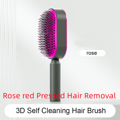 SilkGlide™ Smart Detangling Brush – One-Click Clean + Scalp Massage